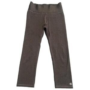 Champion Leggings Womens XS Gray Cropped High Waist Yoga Pants
